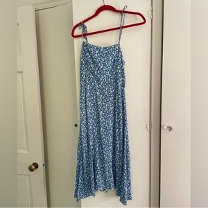 Reformation floral print midi length dress